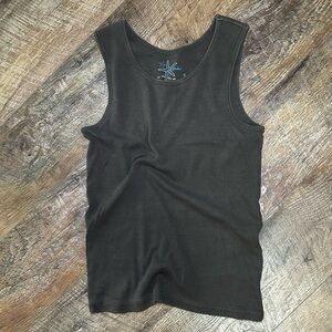 NWT Fresh Produce Brown Tan Top Fitted 100% cotton Small